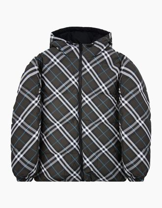 Burberry Mens Burberry Reversible Check Down Puffer Jacket Snug Ip Check - Size: 38/Regular