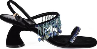 Dries Van Noten sandalo - Dames - Sandalen met hakken - Zwart - 39 EU - Schoenen