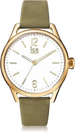 Ice Watch Ice Time - unisex - Horloges - Geel - ONE Size - Leer - Accessoires