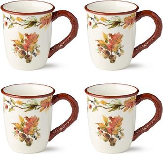 Certified International Autumn Meadows Set Of 4 Mugs