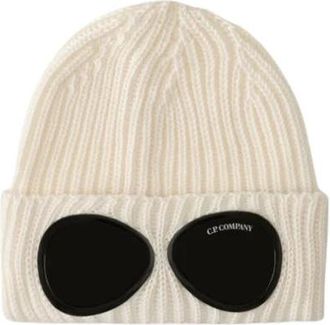 C.P. Company Merino Wool Goggle Beanie - unisex - Hoeden - Beige - ONE Size - Wol - Accessoires
