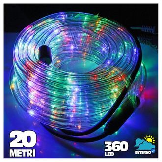 Trade Shop Trade Shop - Tubo Luminoso A Led 360 Luci Multicolor 20 Metri Per Uso Esterno + Controller