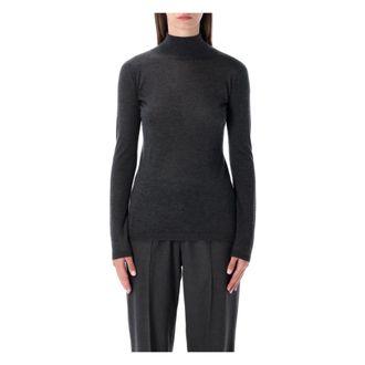 Fabiana Filippi Truien & Vesten, Dames, Grijs, S, Kasjmier, Kasjmier Zijde Coltrui Donkergrijs