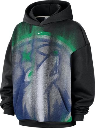 Nike Mens Minnesota Timberwolves Standard Issue Fleece Basketball Hoodie in Black | IQ2540-010