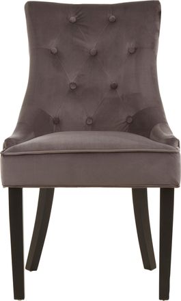 Premier Housewares Grey Velvet Chair, Enchanting Sleep Chair, Easy to Assemble Borg Chair, Comfy Dining Chair