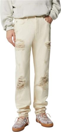 John Richmond Chiari Jeans met Distressed Effect - Heren - Regular Fit Jeans - Beige - W31 - Katoen - Jeans