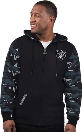 Starter Mens Starter Black Las Vegas Raiders Thursday Night Gridiron Full-Zip Hoodie at Nordstrom, Size Medium