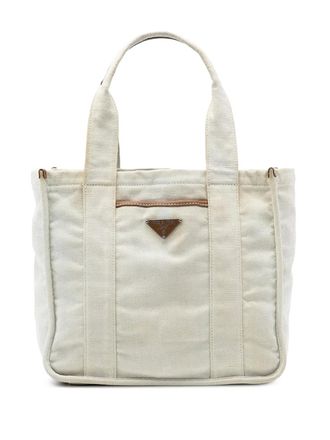 Prada 2013-2025 Canapa canvas shopper - Wit