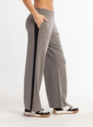 Red Haute Knit Pants In Grey