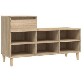 vidaXL Shoe Cabinet Sonoma Oak 102x36x60 cm Engineered Wood Vidaxl