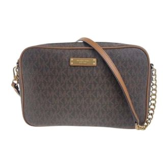 Michael Kors Pre-owned Cross Body Bags, female, Brown, Size: ONE SIZE Pre-owned PVC Crossbody Bag