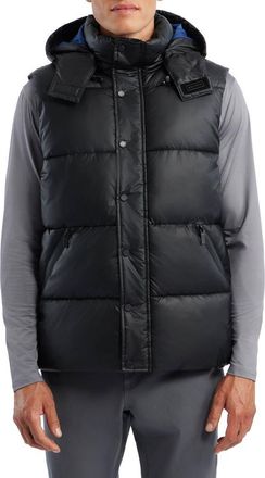Hunter Chiswell Water Repellent Quilted Puffer Vest in Black at Nordstrom, Size Xx-Large