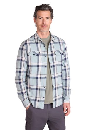 Mountain Warehouse Trace Mens Flannel Long Sleeve Shirt - Lightweight & Breathable Casual Checks Shirt in 100% Cotton with Buttoned Front Pockets - for Travel & Walking 