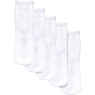 Stems 5-Pack Everyday Ankle Socks in White at Nordstrom