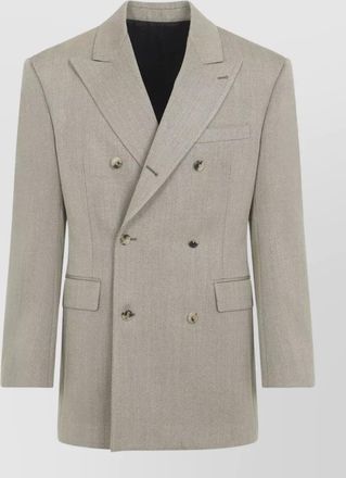 Celine colonne wool jacket peak lapels
