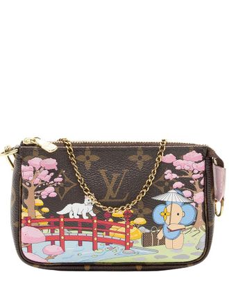 Louis Vuitton Brown Monogram Canvas Vivienne Japanese Garden Mini Pochette Accessories (Authentic Pre-Loved)