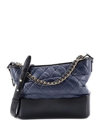Chanel Gabrielle Quilted Aged Calfskin Medium hobo bag - Black