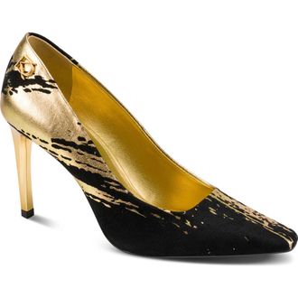 DKNY Savita Pump in Black/Gold at Nordstrom, Size 6.5