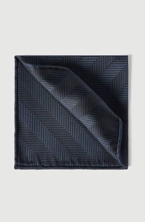 Brunello Cucinelli Silk chevron pocket square in Blue at Nordstrom