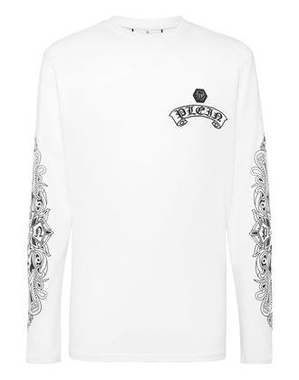 Philipp Plein Long Sleeve T-Shirt Chrome Crest
