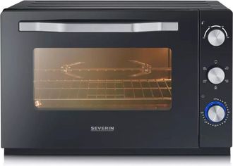 Severin To 2073 Horno Plegable Xxl Con Circulaci&oacute;n De Aire Caliente, 60 L, Negro/plata