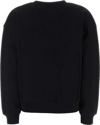 Maison Kitsun&eacute; Womens Baby Fox Comfort Sweatshirt Black Cotton Sweater