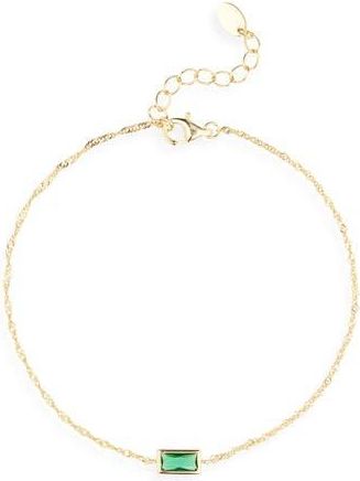 Argento Vivo Baguette Cubic Zirconia Bracelet in Gold at Nordstrom Rack