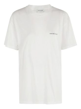 Anine Bing spray-paint logo T-shirt - Neutrals