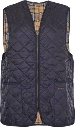 Barbour Gewatteerde Pile Jas met Ritssluiting - Heren - Bodywarmers - Blauw - L - Jassen