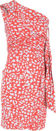 Diane Von Fürstenberg Diane Von Furstenberg Agatha One Shoulder Dress in Red Silk