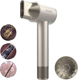 Cecotec Cecotec Secador De Pelo Iones Dryglam 2in1 Sensor Champagne. 1400w, 110000rpm, Tecnolog&iacute;a Sensor Temperatura, Motor Brushless