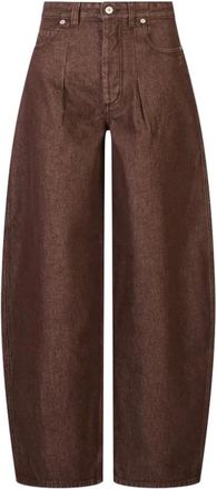 Jacquemus Le De-N&icirc;mes Ovalo - Dames - Loose Fit Jeans - Bruin - W27 - Katoen - Jeans
