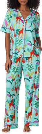 Room Service PJs Printed Pajamas in Turquoise/Print at Nordstrom, Size X-Small