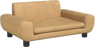 vidaXL Vidaxl - Sof&aacute; Para Ni&ntilde;os De Terciopelo Marr&oacute;n 70x45x33 Cm