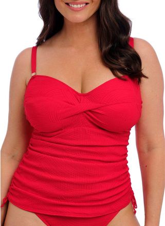 Fantasie Womens Ottawa Twist Front Tankini Top - Red Polyamide - Size 36FF