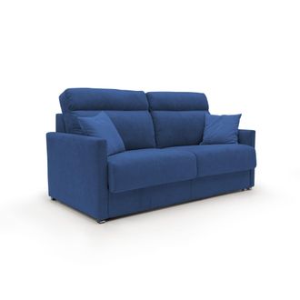 Divani.Store Margot Sof&aacute; Cama Convertible En Tela Suave Impermeable 156 Cm (mat.120x197) Azul