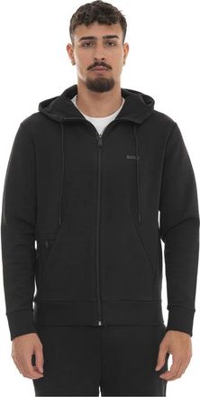 HUGO BOSS Saggy Sweatshirt - Heren - Vesten met rits - Zwart - S - Katoen - Hoodies & sweatvesten