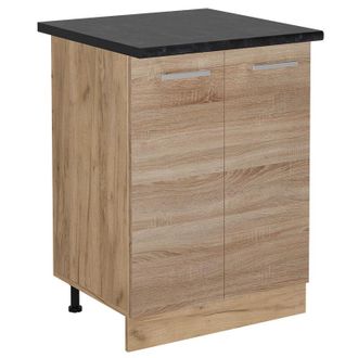 Vicco Mueble Bajo De Cocina R-line, Sonoma, 60 Cm, Et Antracita, Vicco