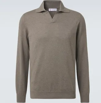 Brunello Cucinelli Pullover polo in cashmere