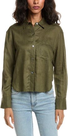 Theory Linen-Blend Boyfriend Shirt