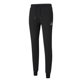 Puma Classics Athleisure Casual Sports Breathable Lacing Long Pants Black 531375-01