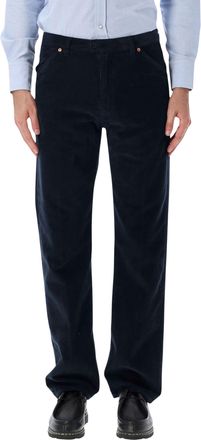 Fortela Mcqueen Classic Corduroy Rivet Pocket Straight-Leg Pants