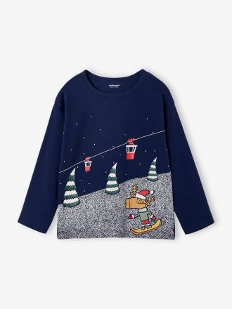 Vertbaudet Tee-shirt gar&ccedil;on no&euml;l motif ludique marine