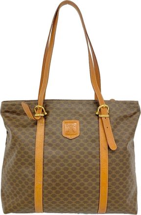 Celine Brown Pvc Tote Bag (Pre-Owned)