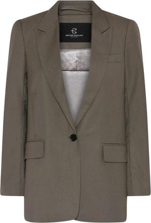 Bruuns Bazaar Elegante Donker Beton Blazer - Dames - Blazers - Grijs - L - Jassen