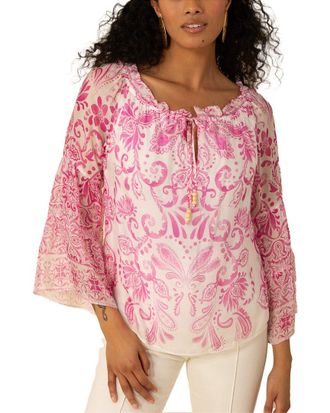 Hale Bob Myra Silk-Blend Blouse