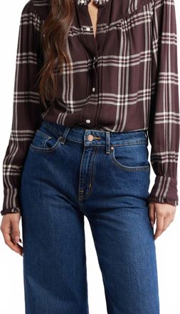 Rails Alanna Ruffled Collar Shirt In Chocolate Napoleon