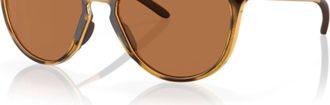 Oakley Womens Sielo Round Frame Sunglasses In Polished Brown Tortoise - Prizm Bronze - Polarized
