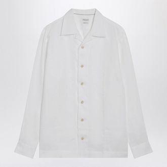 Brunello Cucinelli Brunello Cucinelli White Linen East Fit Shirt