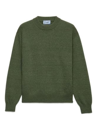Prada Re-Cashmere triangle-logo crew-neck sweater - Green